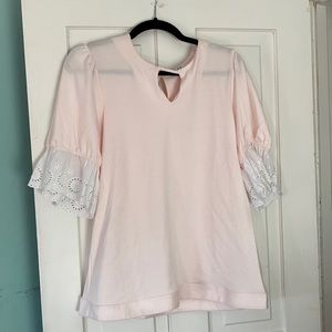 —Medium Amelia James Pink Keyhole Top